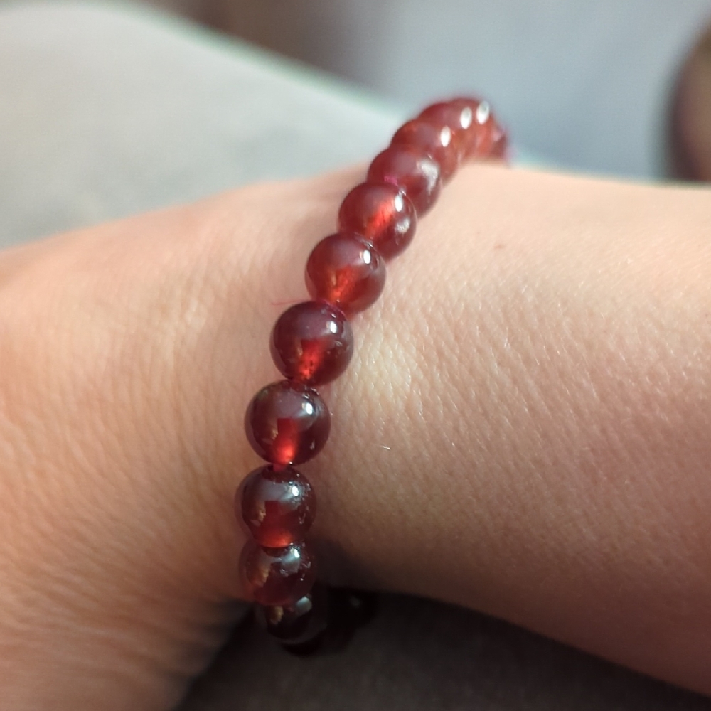 Elegant Red Beaded Bracelet